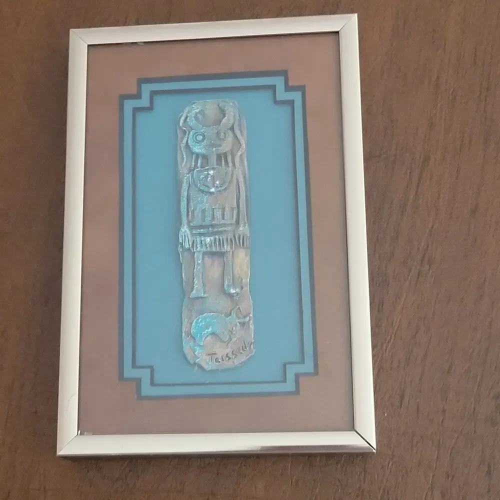 Framed Cleo Teissedre Designs Copper Totem Art Wall Decor Home Decor